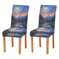 thumbnail image 1 of Yayeee 2 Pack Dining Chair Covers Stretch Parson Chairs Slipcovers Seat Protector, Mountains and Forests, 1 of 6