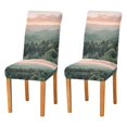 thumbnail image 1 of Yayeee 2 Pack Dining Chair Covers Stretch Parson Chairs Slipcovers Seat Protector, Mountains at Dawn, 1 of 6