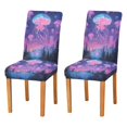thumbnail image 1 of Yayeee 2 Pack Dining Chair Covers Stretch Parson Chairs Slipcovers Seat Protector, Neon Jellyfish, 1 of 6