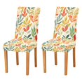 thumbnail image 1 of Yayeee 2 Pack Dining Chair Covers Stretch Parson Chairs Slipcovers Seat Protector, Orange Autumn Leaves, 1 of 6