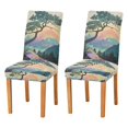 thumbnail image 1 of Yayeee 2 Pack Dining Chair Covers Stretch Parson Chairs Slipcovers Seat Protector, Pine Tree Rainbow, 1 of 6