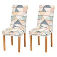 thumbnail image 1 of Yayeee 2 Pack Dining Chair Covers Stretch Parson Chairs Slipcovers Seat Protector, Pink Geometric, 1 of 6