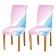 thumbnail image 1 of Yayeee 2 Pack Dining Chair Covers Stretch Parson Chairs Slipcovers Seat Protector, Pink Gradient, 1 of 6