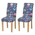 thumbnail image 1 of Yayeee 2 Pack Dining Chair Covers Stretch Parson Chairs Slipcovers Seat Protector, Pink Jellyfish, 1 of 6