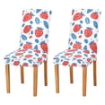 thumbnail image 1 of Yayeee 2 Pack Dining Chair Covers Stretch Parson Chairs Slipcovers Seat Protector, Playful Strawberries, 1 of 6