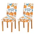 thumbnail image 1 of Yayeee 2 Pack Dining Chair Covers Stretch Parson Chairs Slipcovers Seat Protector, Pumpkins Pattern, 1 of 6