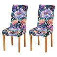 thumbnail image 1 of Yayeee 2 Pack Dining Chair Covers Stretch Parson Chairs Slipcovers Seat Protector, Puprle Ethereal Floral Harmony, 1 of 6
