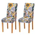 thumbnail image 1 of Yayeee 2 Pack Dining Chair Covers Stretch Parson Chairs Slipcovers Seat Protector, Purple Flowers, 1 of 6