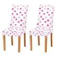 thumbnail image 1 of Yayeee 2 Pack Dining Chair Covers Stretch Parson Chairs Slipcovers Seat Protector, Purple Polka Dots, 1 of 6