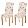 thumbnail image 1 of Yayeee 2 Pack Dining Chair Covers Stretch Parson Chairs Slipcovers Seat Protector, Purple Seashell, 1 of 6
