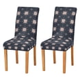 thumbnail image 1 of Yayeee 2 Pack Dining Chair Covers Stretch Parson Chairs Slipcovers Seat Protector, Red Fireworks Pattern, 1 of 6