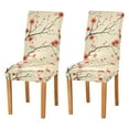thumbnail image 1 of Yayeee 2 Pack Dining Chair Covers Stretch Parson Chairs Slipcovers Seat Protector, Red Floral Pattern, 1 of 6