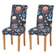 thumbnail image 1 of Yayeee 2 Pack Dining Chair Covers Stretch Parson Chairs Slipcovers Seat Protector, Red Jellyfish, 1 of 6