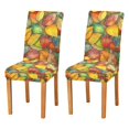 thumbnail image 1 of Yayeee 2 Pack Dining Chair Covers Stretch Parson Chairs Slipcovers Seat Protector, Retro Autumn Leaves, 1 of 6