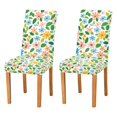 thumbnail image 1 of Yayeee 2 Pack Dining Chair Covers Stretch Parson Chairs Slipcovers Seat Protector, Retro Blue Floral, 1 of 6