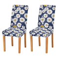 thumbnail image 1 of Yayeee 2 Pack Dining Chair Covers Stretch Parson Chairs Slipcovers Seat Protector, Retro Daisy Pattern, 1 of 6