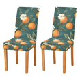 thumbnail image 1 of Yayeee 2 Pack Dining Chair Covers Stretch Parson Chairs Slipcovers Seat Protector, Retro Floral Orange, 1 of 6