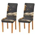 thumbnail image 1 of Yayeee 2 Pack Dining Chair Covers Stretch Parson Chairs Slipcovers Seat Protector, Retro Halloween Cat, 1 of 6