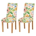 thumbnail image 1 of Yayeee 2 Pack Dining Chair Covers Stretch Parson Chairs Slipcovers Seat Protector, Retro Pink Floral, 1 of 6
