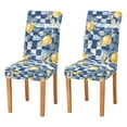 thumbnail image 1 of Yayeee 2 Pack Dining Chair Covers Stretch Parson Chairs Slipcovers Seat Protector, Retro Plaid Lemon, 1 of 6