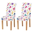 thumbnail image 1 of Yayeee 2 Pack Dining Chair Covers Stretch Parson Chairs Slipcovers Seat Protector, Retro Round, 1 of 6