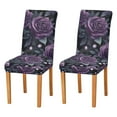 thumbnail image 1 of Yayeee 2 Pack Dining Chair Covers Stretch Parson Chairs Slipcovers Seat Protector, Roses and Pearls, 1 of 6
