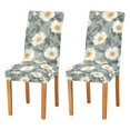 thumbnail image 1 of Yayeee 2 Pack Dining Chair Covers Stretch Parson Chairs Slipcovers Seat Protector, Sage Green Flower Pattern, 1 of 6