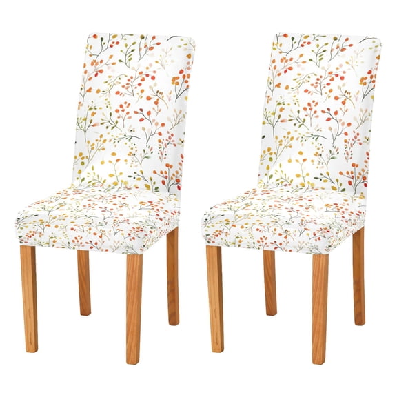 Yayeee 2 Pack Dining Chair Covers Stretch Parson Chairs Slipcovers Seat Protector, Small Floral Pattern