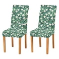thumbnail image 1 of Yayeee 2 Pack Dining Chair Covers Stretch Parson Chairs Slipcovers Seat Protector, Small White Flowers, 1 of 6