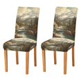 thumbnail image 1 of Yayeee 2 Pack Dining Chair Covers Stretch Parson Chairs Slipcovers Seat Protector, Snow Mountains, 1 of 6
