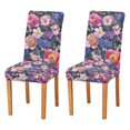 thumbnail image 1 of Yayeee 2 Pack Dining Chair Covers Stretch Parson Chairs Slipcovers Seat Protector, Soft Pinks Flowers, 1 of 6