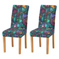 thumbnail image 1 of Yayeee 2 Pack Dining Chair Covers Stretch Parson Chairs Slipcovers Seat Protector, Stained Glass Pattern, 1 of 6