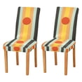 thumbnail image 1 of Yayeee 2 Pack Dining Chair Covers Stretch Parson Chairs Slipcovers Seat Protector, Stripes and Circle, 1 of 6