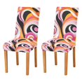 thumbnail image 1 of Yayeee 2 Pack Dining Chair Covers Stretch Parson Chairs Slipcovers Seat Protector, Swirling Circles, 1 of 6