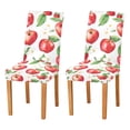 thumbnail image 1 of Yayeee 2 Pack Dining Chair Covers Stretch Parson Chairs Slipcovers Seat Protector, White Apple Pattern, 1 of 6