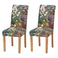 thumbnail image 1 of Yayeee 2 Pack Dining Chair Covers Stretch Parson Chairs Slipcovers Seat Protector, White Floral Garden, 1 of 6