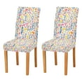 thumbnail image 1 of Yayeee 2 Pack Dining Chair Covers Stretch Parson Chairs Slipcovers Seat Protector, Yellow Wildflower Pattern, 1 of 6