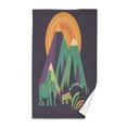 thumbnail image 1 of Yayeee 2 Pack Hand Towels for Bathroom 100% Cotton 16" x 28" Soft Absorbent Kitchen Towel, Abstract Animals, 1 of 7
