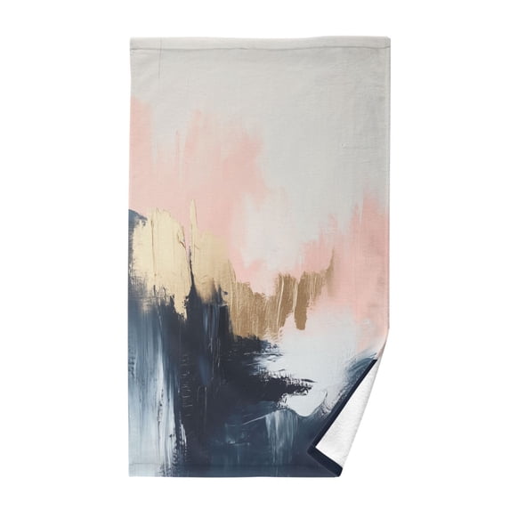 Yayeee 2 Pack Hand Towels for Bathroom 100% Cotton 16" x 28" Soft Absorbent Kitchen Towel, Abstract Landscape