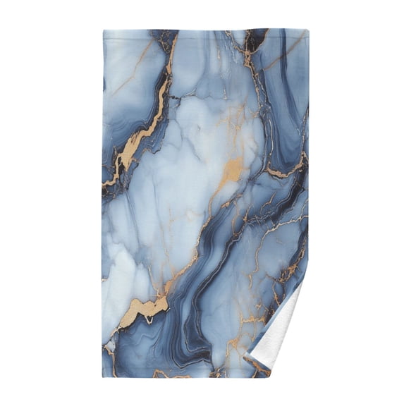 Yayeee 2 Pack Hand Towels for Bathroom 100% Cotton 16" x 28" Soft Absorbent Kitchen Towel, Abstract Marble Pattern