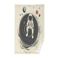 thumbnail image 1 of Yayeee 2 Pack Hand Towels for Bathroom 100% Cotton 16" x 28" Kitchen Towel, Beige Astronaut Space, 1 of 7