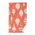 thumbnail image 1 of Yayeee 2 Pack Hand Towels for Bathroom 100% Cotton 16" x 28" Soft Absorbent Kitchen Towel, Beige Christmas Ornaments Pattern, 1 of 7