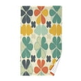 thumbnail image 1 of Yayeee 2 Pack Hand Towels for Bathroom 100% Cotton 16" x 28" Soft Absorbent Kitchen Towel, Beige Clover Pattern, 1 of 7