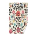 thumbnail image 1 of Yayeee 2 Pack Hand Towels for Bathroom 100% Cotton 16" x 28" Soft Absorbent Kitchen Towel, Beige Red Floral, 1 of 7