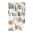 thumbnail image 1 of Yayeee 2 Pack Hand Towels for Bathroom 100% Cotton 16" x 28" Kitchen Towel, Beige Snow Houses, 1 of 7