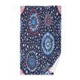 thumbnail image 1 of Yayeee 2 Pack Hand Towels for Bathroom 100% Cotton 16" x 28" Soft Absorbent Kitchen Towel, Blue Fireworks Pattern, 1 of 7