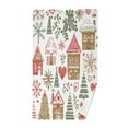 thumbnail image 1 of Yayeee 2 Pack Hand Towels for Bathroom 100% Cotton 16" x 28" Kitchen Towel, Brown Nordic Christmas House, 1 of 7