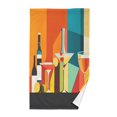 thumbnail image 1 of Yayeee 2 Pack Hand Towels for Bathroom 100% Cotton 16" x 28" Soft Absorbent Kitchen Towel, Colorful Cocktails, 1 of 7