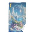 thumbnail image 1 of Yayeee 2 Pack Hand Towels for Bathroom 100% Cotton 16" x 28" Kitchen Towel, Crystal Ocean, 1 of 7