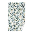 thumbnail image 1 of Yayeee 2 Pack Hand Towels for Bathroom 100% Cotton 16" x 28" Soft Absorbent Kitchen Towel, Darker Leafy Pattern, 1 of 7